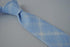light blue check cotton tie